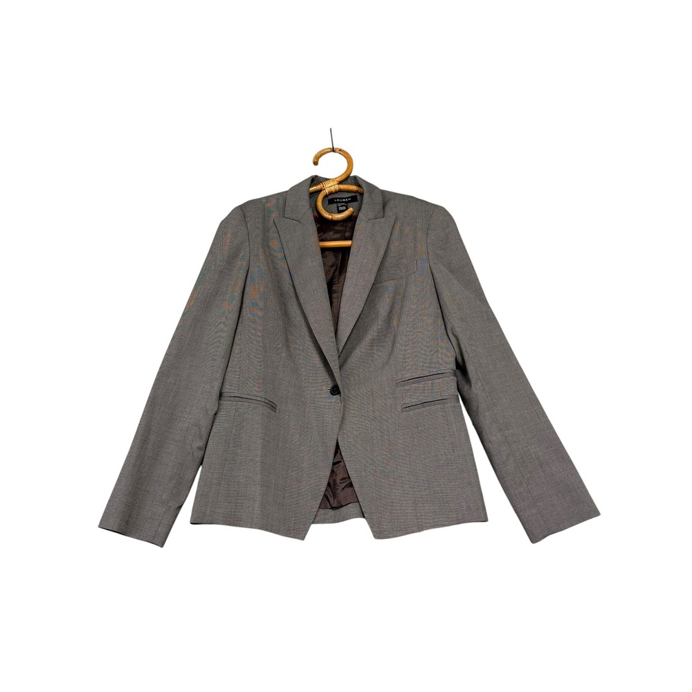 Louben | Grey Single Button Blazer Professional Career Business Casual Size 6